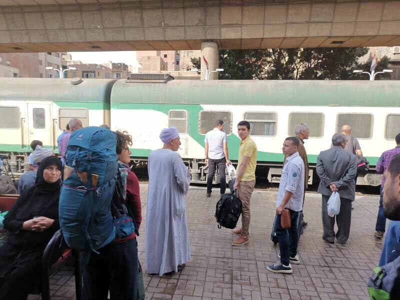 Tourist experience in Egyptian train