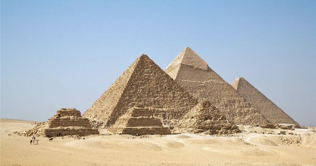 The Queens Pyramids at Giza in Egypt