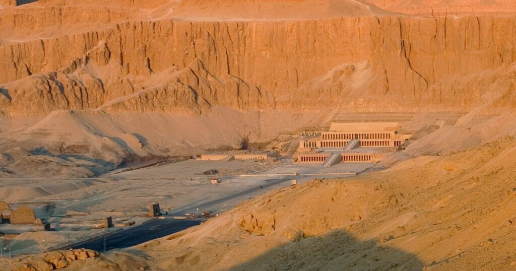 Deir El Bahari Temple Curved in the Cliff