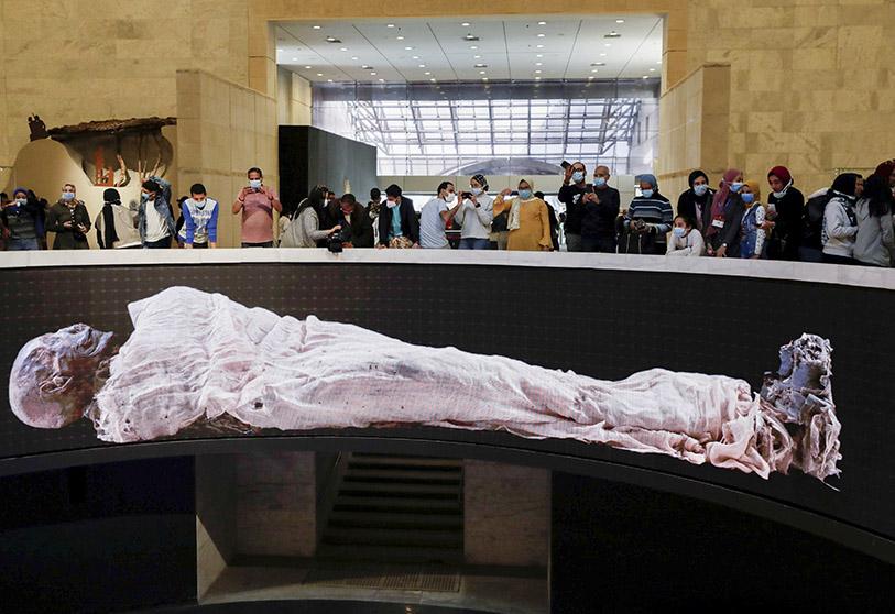 Mummies hall at the National Museum of Egyptian Civilization