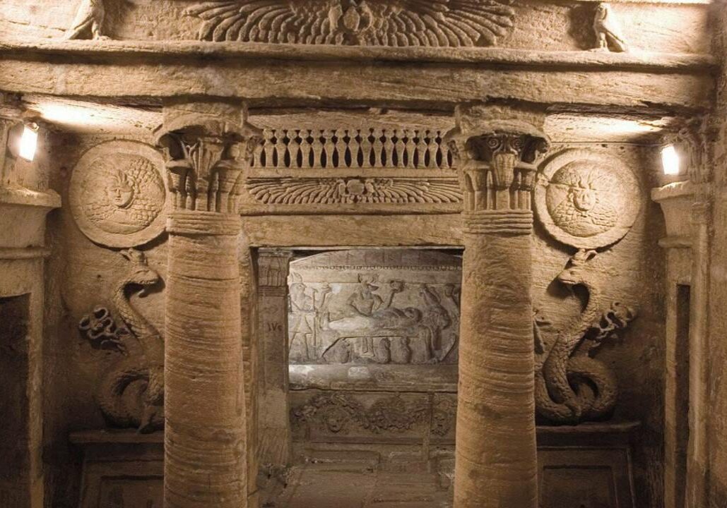 Catacombs-Alexandria-Egypt-99 stairs deep Greco Roman Cemetery in Egypt- Alexandria Tour
