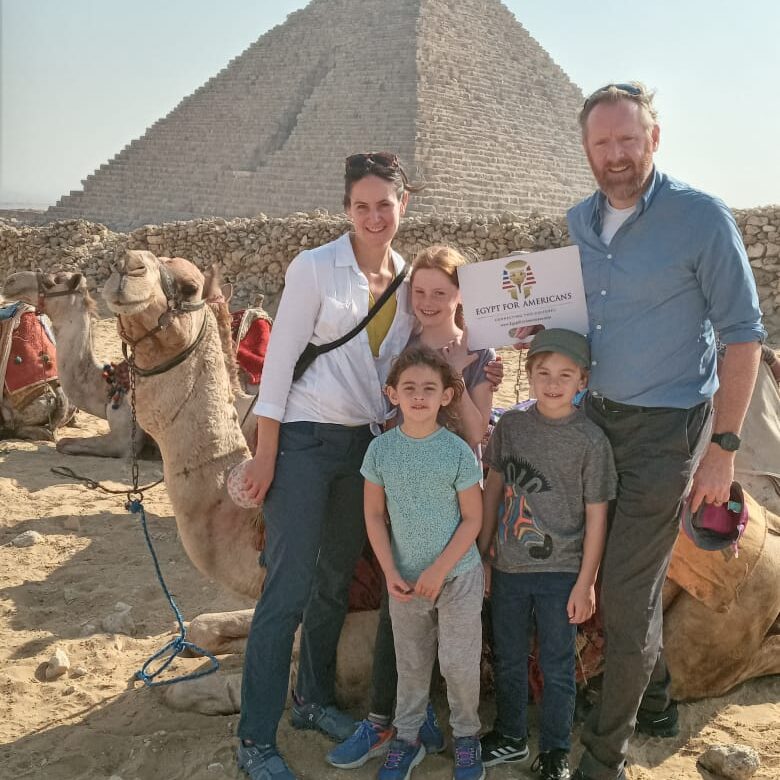Sarabeth and family in Egypt with EGYPT FOR AMERICANS